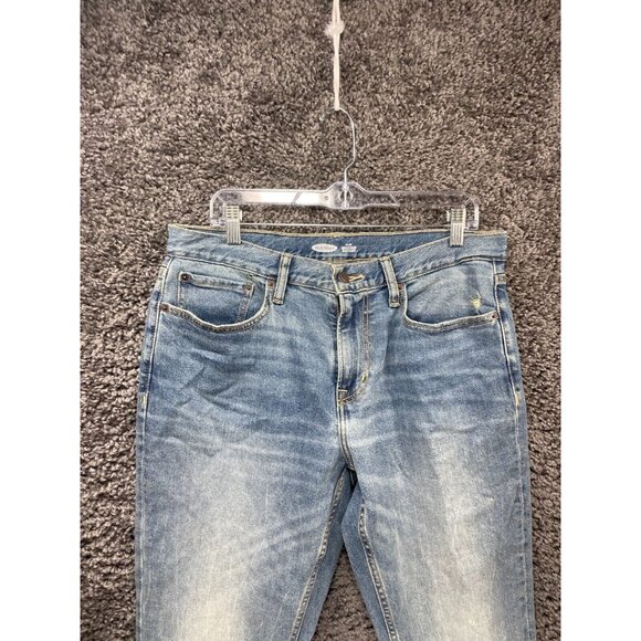 Old Navy Jeans Mens 34x30 Blue Denim Skinny Built-In Flex Mid Rise Flat Front - Picture 14 of 15